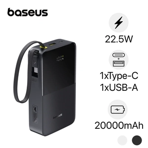 Pin dự phòng Baseus Enerfill Bipow 2 Pro màn hình số 20.000mAh 22.5W kèm cáp