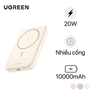 Pin dự phòng Ugreen không dây Magnetic PB561 10.000mAh 20W