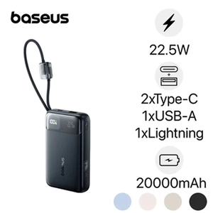 Pin dự phòng Baseus Enerfill FC11 màn hình 20.000mAh 22.5W tích hợp cáp C+L