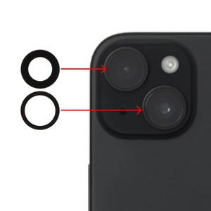 Linh kiện kính camera sau iPhone 15