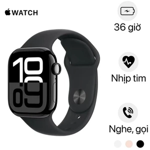 Apple Watch Series 10 46mm GPS Viền nhôm Dây cao su Size S/M - Cũ đẹp