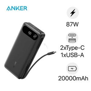 Pin sạc dự phòng Anker 20000mAh 87W A1383 tích hợp cáp Type-C