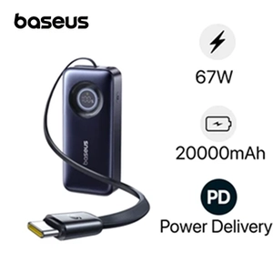Pin dự phòng Baseus Enercore CR11 kèm cáp rút gọn 20.000mAh 67W