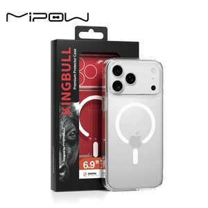 Ốp lưng iPhone Air MIPOW Tempered Glass with MagSafe Transparent