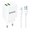 Sạc BWOO 2 cổng USB-A kèm cáp Type-C EU CDA60C Trắng