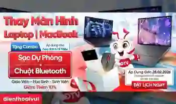 ĐTV tặng chuột và pin dự phòng khi thay màn hình Laptop và MacBook