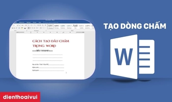 Cách tạo dấu chấm trong Word