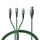 Cáp Pisen 3 in 1 (Lightning+Micro+Type-C) Braided 1.5M AP01