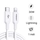Cáp sạc Pisen Quick - Mr White USB-C to lightning 1m - Trắng