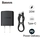 Sạc nhanh Baseus Palm 1C 20W US ( kèm cáp mini C to C 60W dài 1m ) - Đen