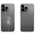 Linh kiện kính lưng iPhone 13 Pro chính hãng Aries - Đen