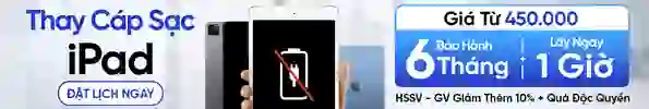 Thay cáp sạc máy tính bảng iPad