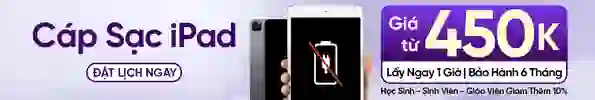 Thay cáp sạc máy tính bảng iPad