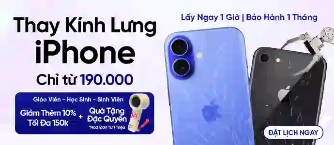 KÍNH LƯNG IPHONE<br>Chỉ từ 190K