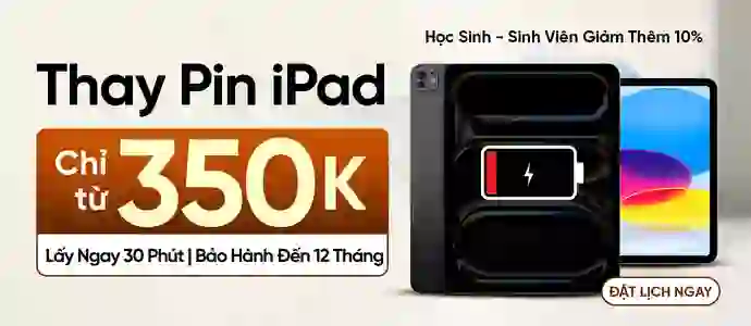 THAY PIN IPAD<BR>Chỉ từ 350K