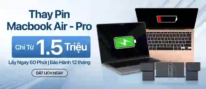 THAY PIN MACBOOK<br>Tù 1.5 Triệu