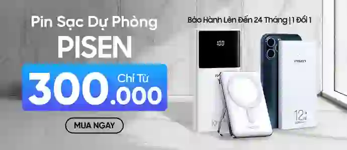 PIN DỰ PHÒNG PISEN<br>Chỉ từ 300K