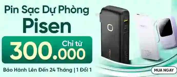 PIN DỰ PHÒNG PISEN<br>Chỉ từ 300K
