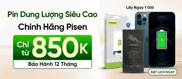 PIN PISEN <BR> CHỈ TỪ 850