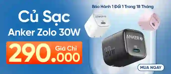 CỦ SẠC ANKER<br>Chỉ 290k