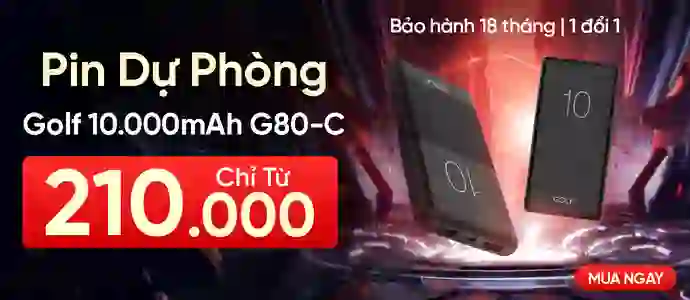 PIN DỰ PHÒNG 10.000mAh<br>Chỉ từ 210K