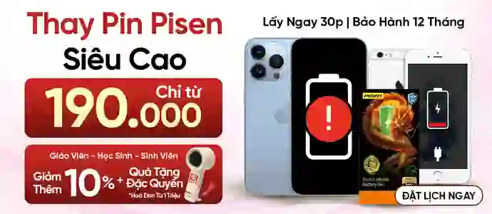 PIN PISEN SIÊU CAO<br>Chỉ từ 190K