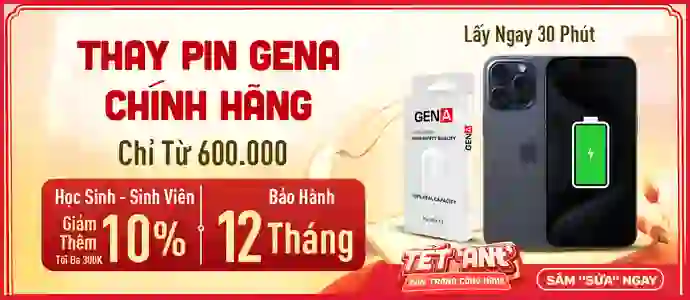 PIN GENA <BR> Chỉ từ 600K