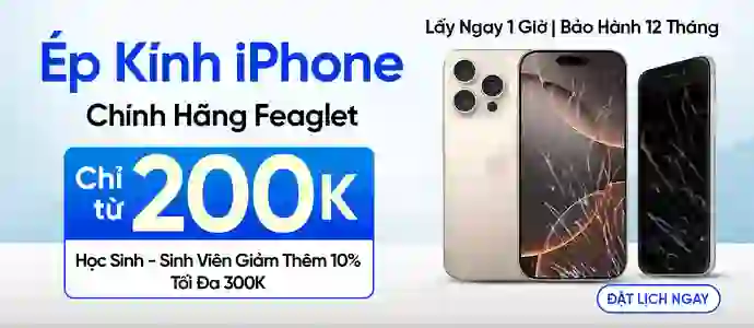 ÉP KÍNH IPHONE<br>Chỉ từ 200K