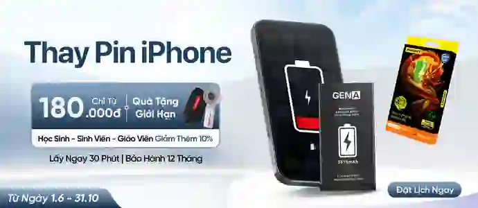 THAY PIN IPHONE<br>Chỉ từ 180K