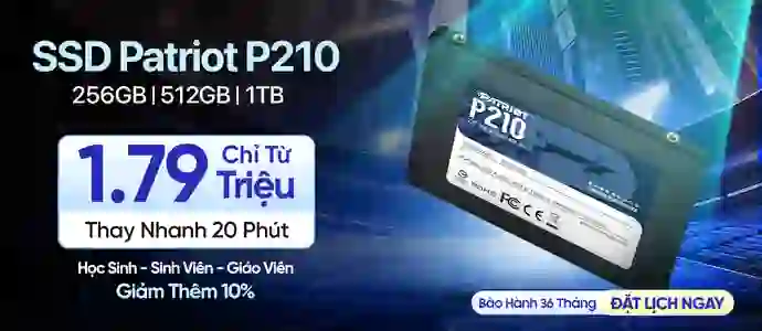Ổ CỨNG SSD PATRIOT<br>Chỉ 1.79 Triệu