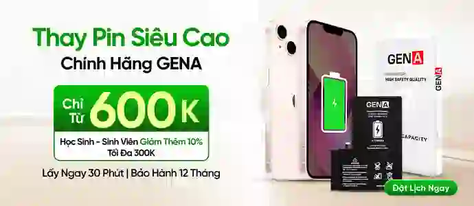 PIN GENA SIÊU CAO<BR>Chỉ từ 600K