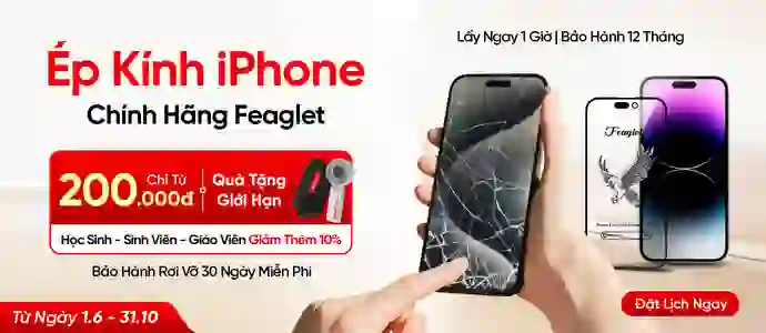 ÉP KÍNH IPHONE<br>Chỉ từ 200K