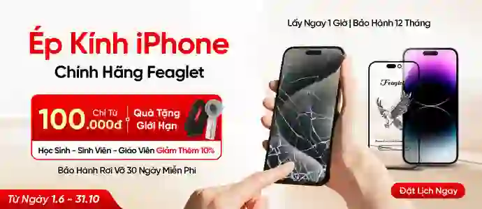 ÉP KÍNH IPHONE<br>Chỉ từ 100K