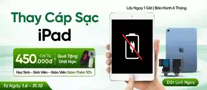 CÁP SẠC IPAD<BR>Chỉ từ 450K