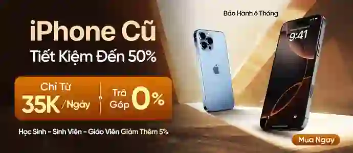 <b>IPHONE CŨ</b>  <br> Tiết kiệm đến 50%