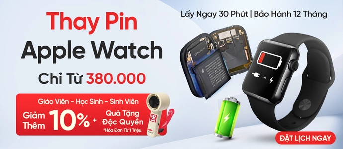 PIN APPLE WATCH<BR>Chỉ từ 380K