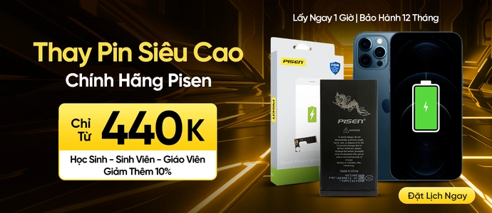 <b>PIN SIÊU CAO PISEN</b><br>Chỉ từ 440K