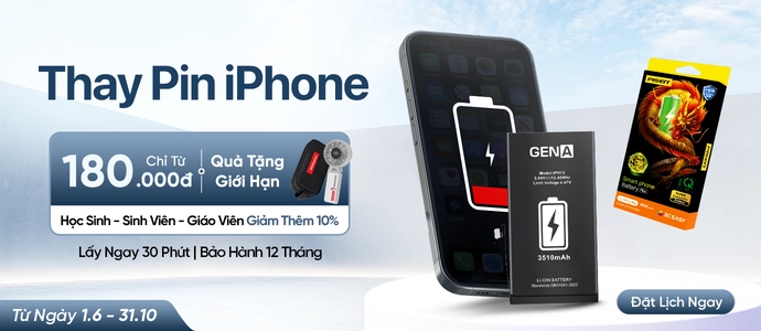 THAY PIN IPHONE<br>Chỉ từ 180K