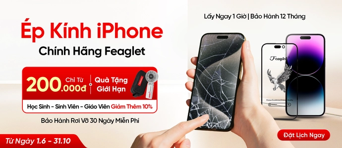 ÉP KÍNH IPHONE<br>Chỉ từ 200K