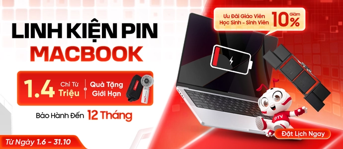 PIN MACBOOK <BR> Chỉ từ 1.4TR