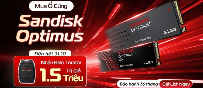 <b>Ổ CỨNG SANDISK</b><br>Nhận Balo 1,5TR