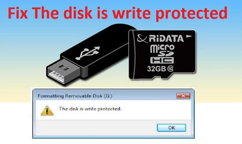 Cách sửa lỗi the disk is write protected