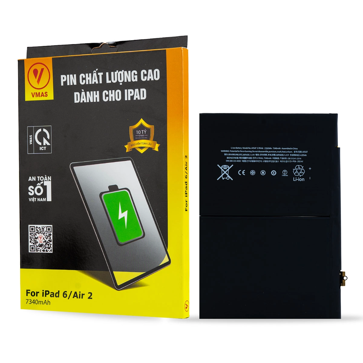 Thay pin iPad Air 2 chính hãng Vmas giá rẻ 2025