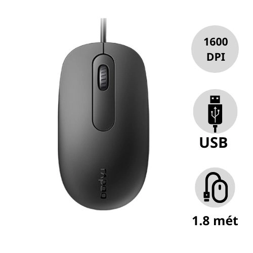 Chuột có dây Rapoo N200-Đen | Giá tốt 2024