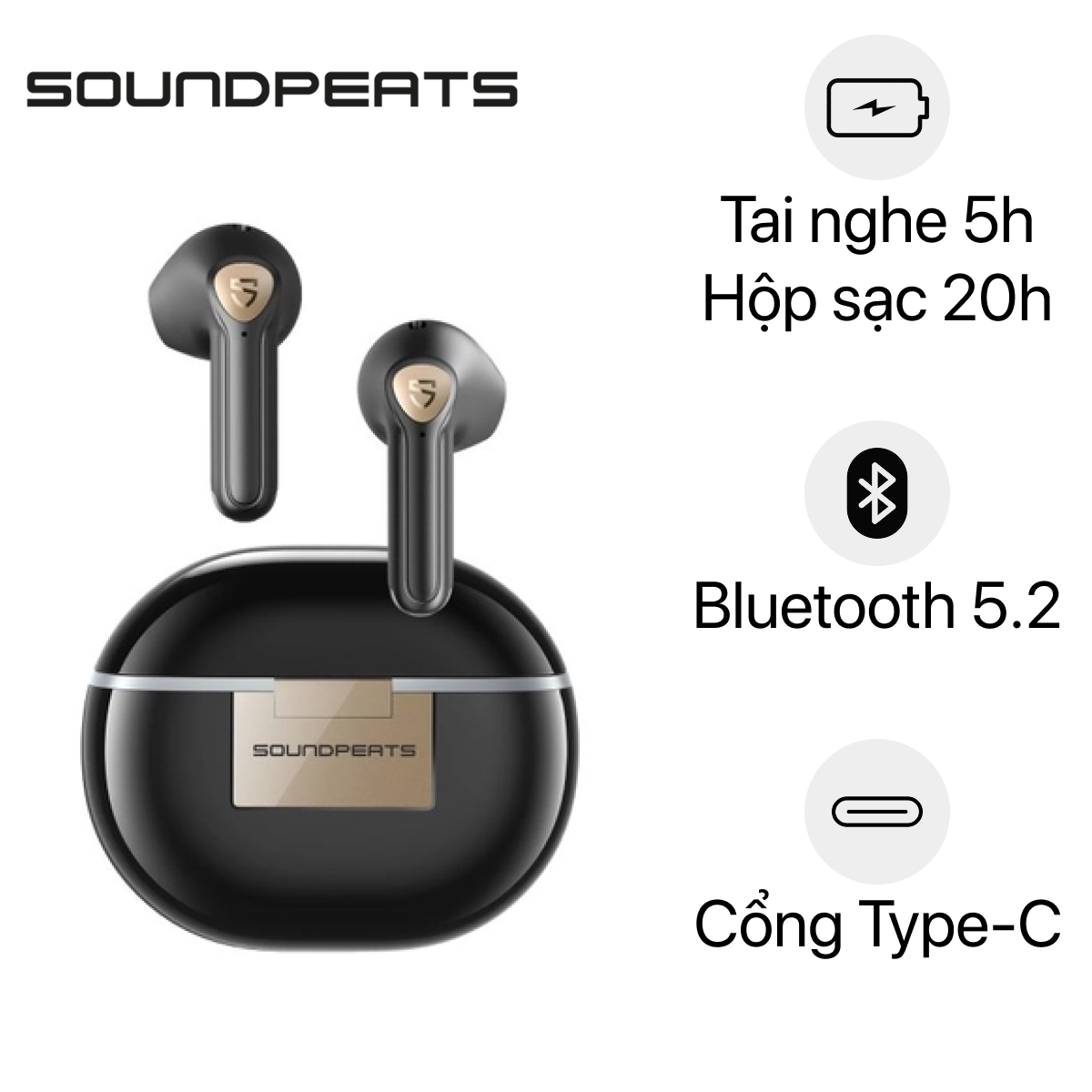 Tai Nghe Bluetooth Soundpeats Air3 Deluxe HS chính hãng Lấy liền