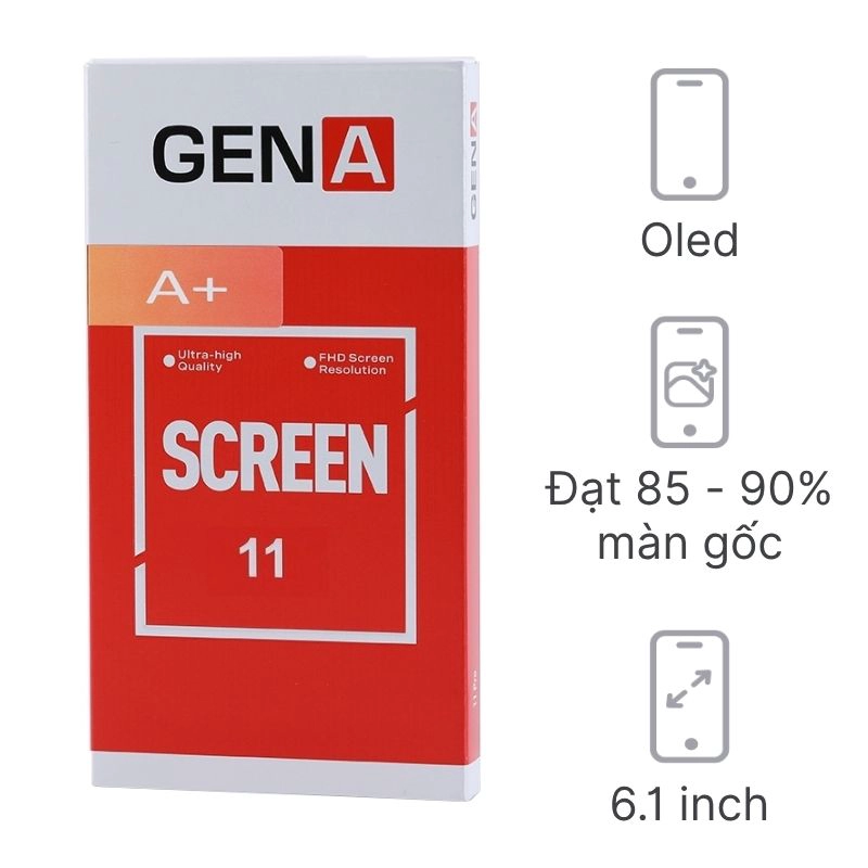Thay màn hình iPhone 11 chính hãng GENA loại A+ chính hãng | Lấy liền