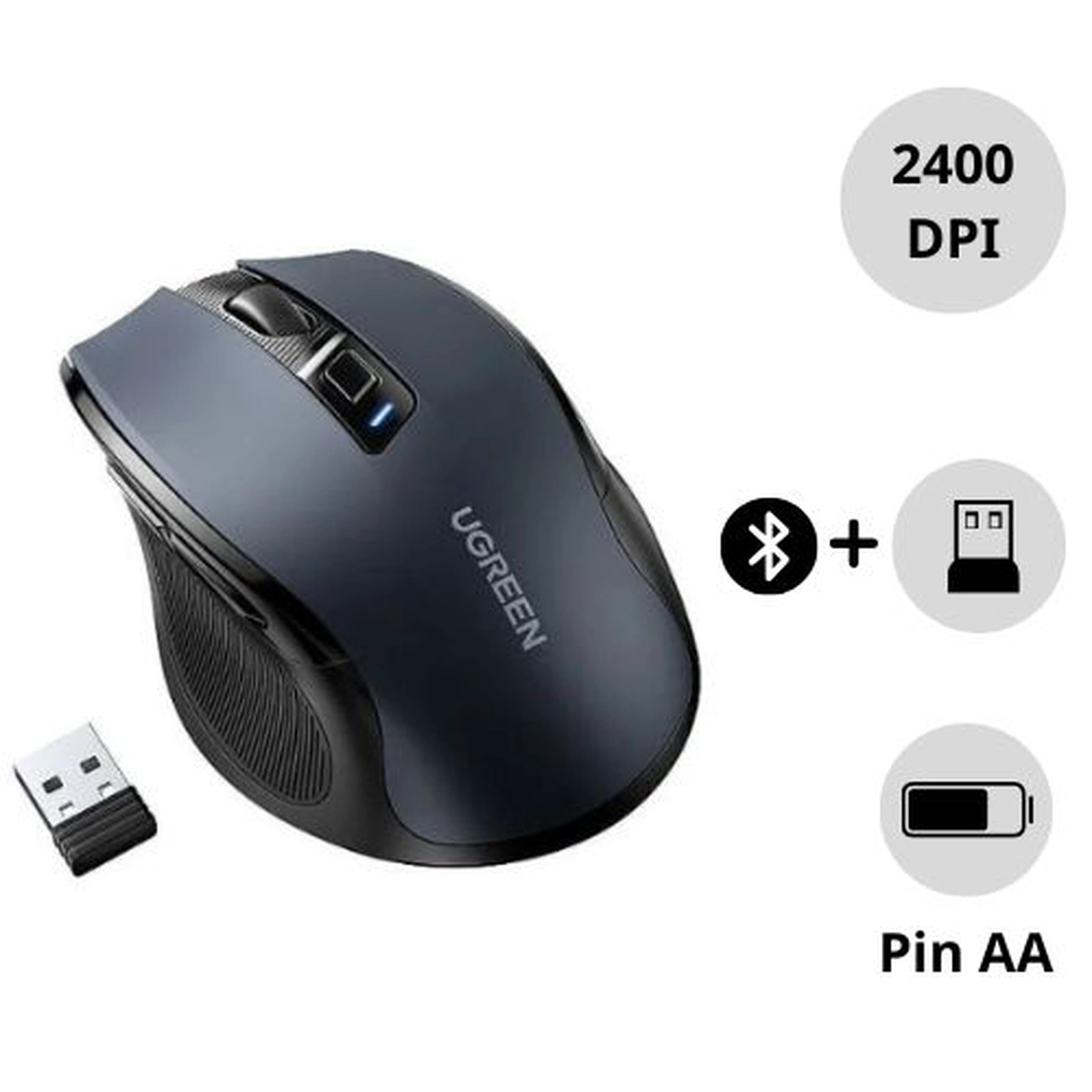 Chuột không dây Bluetooth Ugreen Silent MU006 15508 chính hãng | Lấy liền