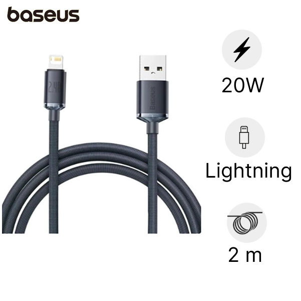 Cáp Baseus Crystal Shine USB-A To Lightning Dài 2M chính hãng | Lấy liền