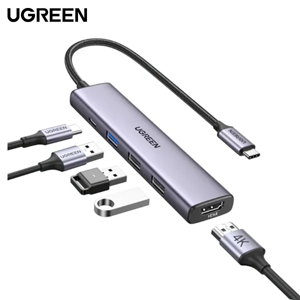 Hub chuyển đổi Ugreen USB-C 5 in 1 CM478 15495 chính hãng | Lấy liền
