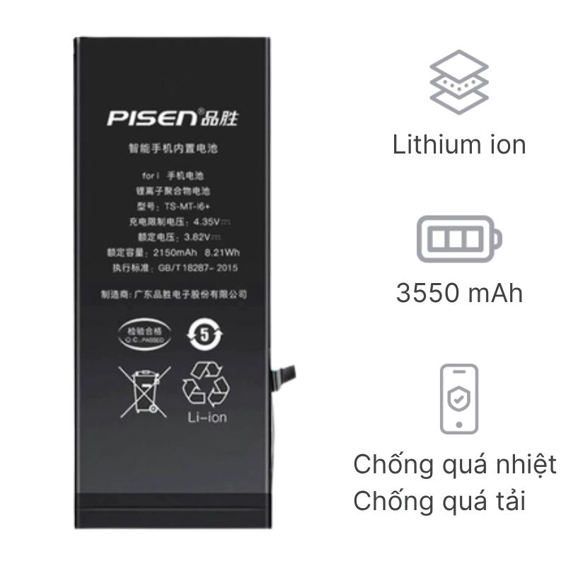 Thay pin iPhone 13 dung lượng siêu cao chính hãng Pisen